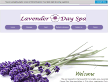 Tablet Screenshot of lavenderflowerdayspa.com